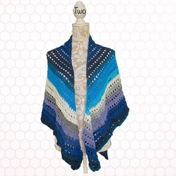 Handmade crocheted shawl shrug sweater. #2 - Picture 4 of 5